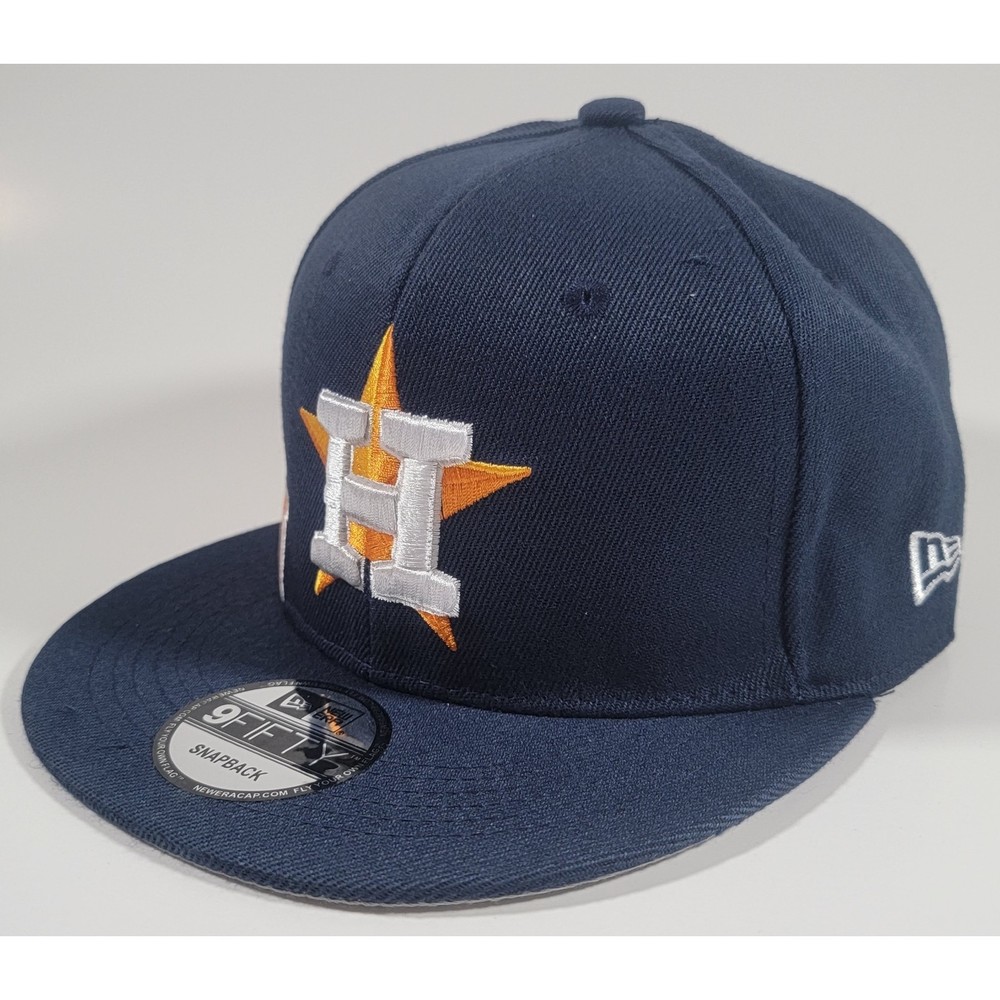 Houston Astros New Era Blue Adjustable Snapback Hat Side Split MLB Baseball Cap - Picture 3 of 10